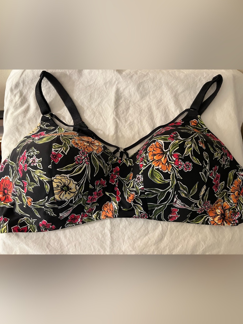 Torrid Bra - Dream Wire Free Lightly Lined Bra black floral